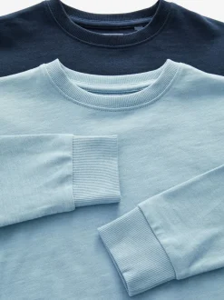 Bleu - Lot de 4 T-shirts à manches longues et confortables (3-16ans)