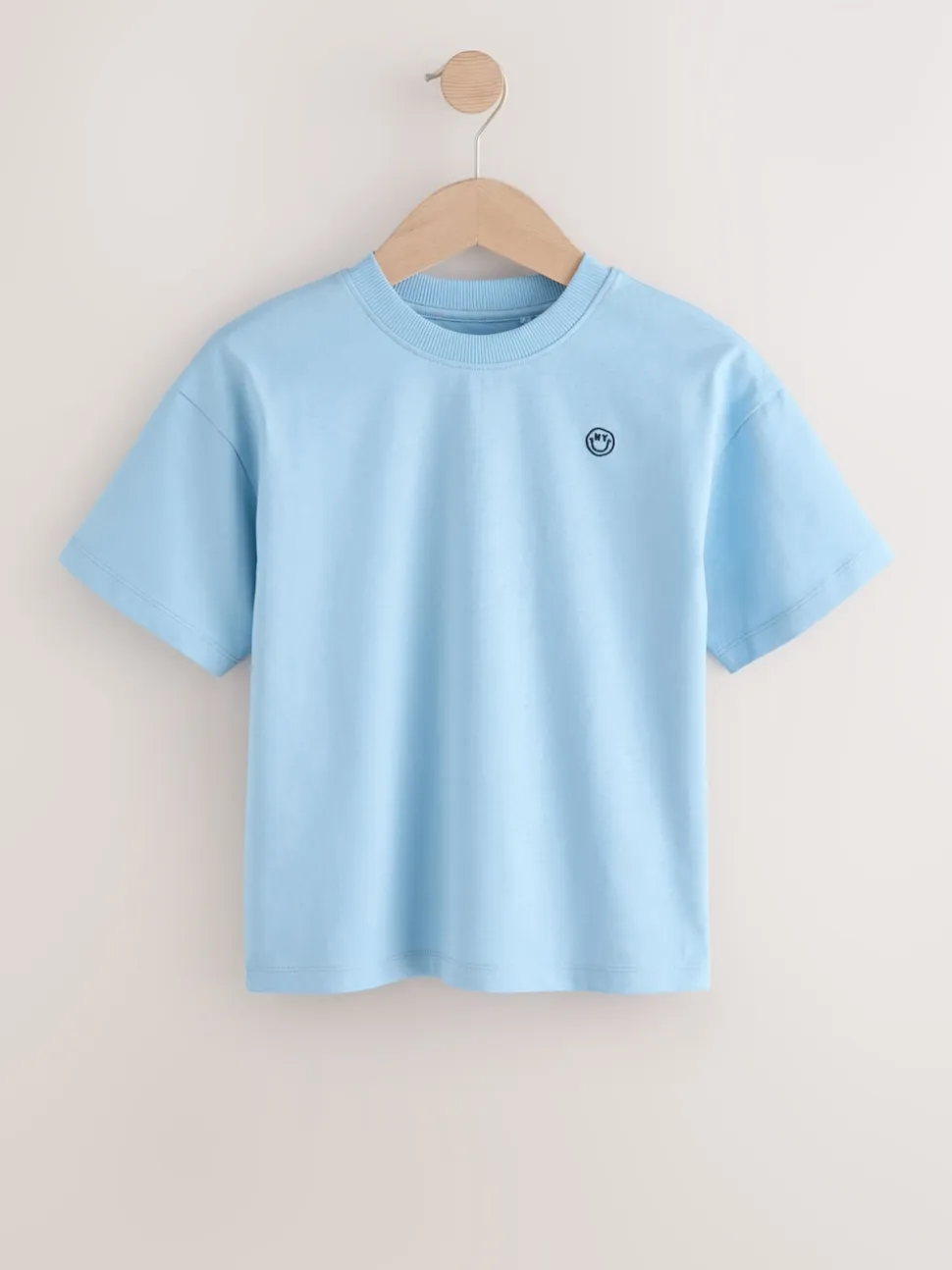 Bleu - Lot de 4 T-shirts à Manches courtes avec Logo Graphique sur la Poitrine (3-16ans)