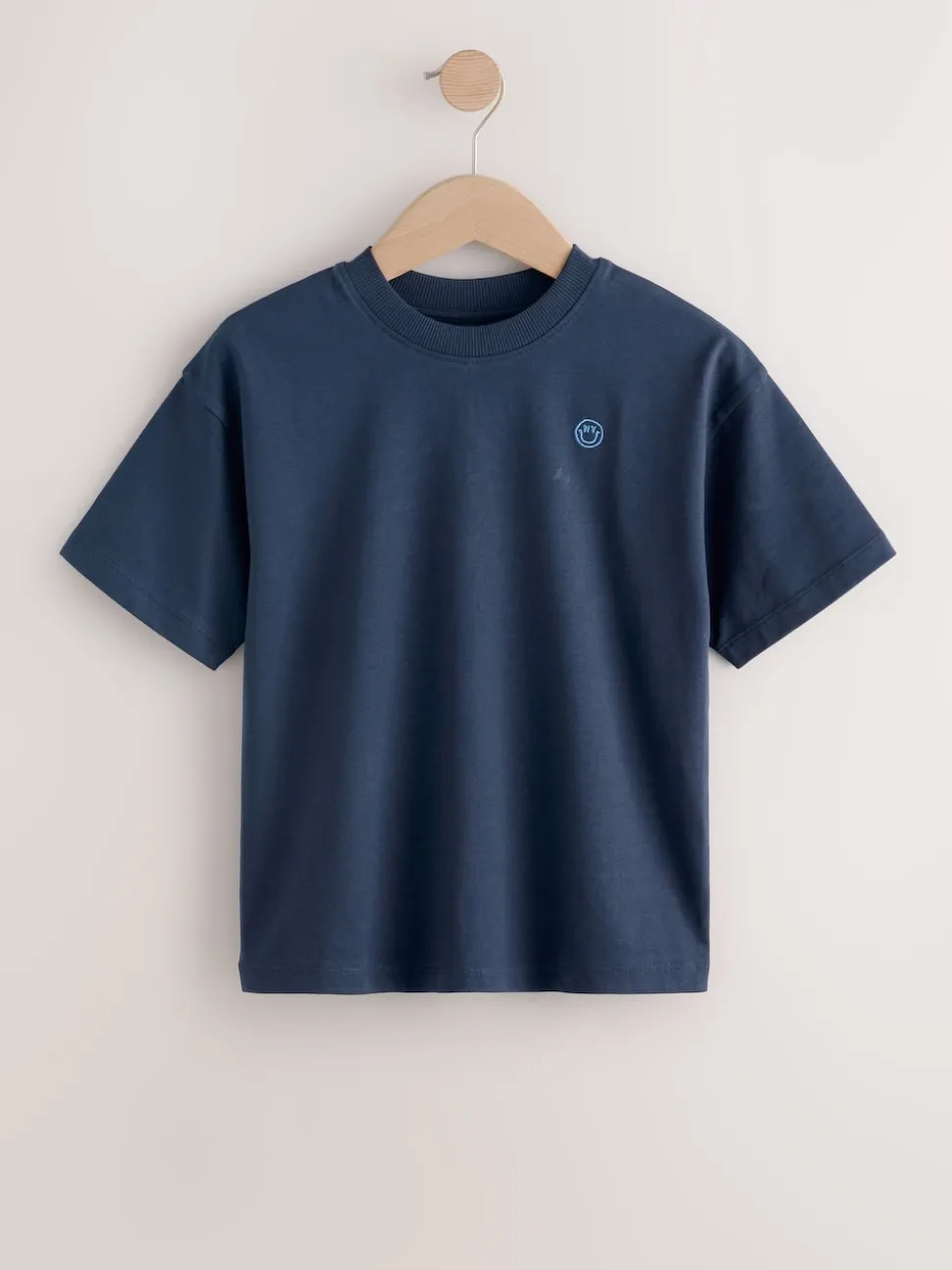 Bleu - Lot de 4 T-shirts à Manches courtes avec Logo Graphique sur la Poitrine (3-16ans)