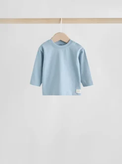 Bleu - Lot de 4 t-shirts à manches longues bébé (0mois2ans)