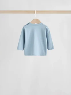 Bleu - Lot de 4 t-shirts à manches longues bébé (0mois2ans)