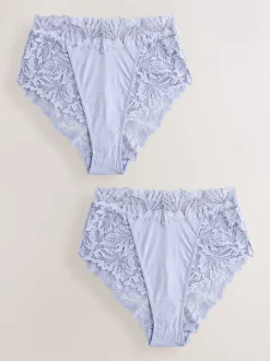 Bleu - Lot de culottes en dentelle Ultimate Comfort 2