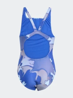 Bleu - Maillot de bain adidas Tie Dye V-Back enfant