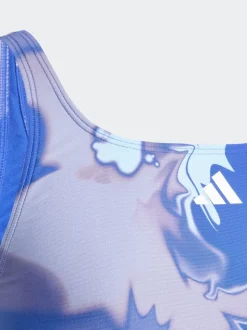 Bleu - Maillot de bain adidas Tie Dye V-Back enfant