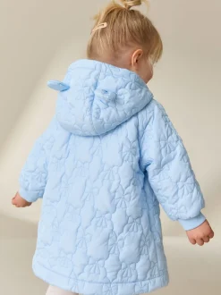 Bleu - Manteau matelassé à nœud Résistant à la douche (3mois-7ans)
