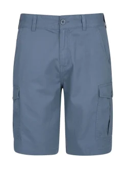 Bleu - Mountain Warehouse Mens Lakeside 100% Cotton Cargo Shorts