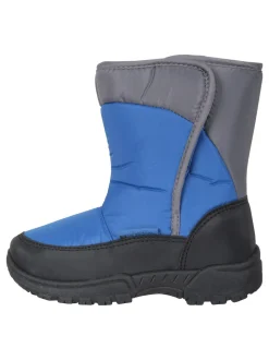 Bleu - Mountain Warehouse Bottes de neige adaptatives Caribou Kids Single Rayure Sherpa Lined