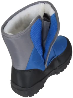 Bleu - Mountain Warehouse Bottes de neige adaptatives Caribou Kids Single Rayure Sherpa Lined