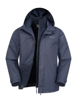 Bleu - Mountain Warehouse Mens Fell 3-In-1 Veste résistante à l'eau