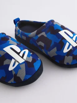 Bleu - Mules chaussons Playstation