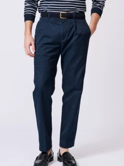 Bleu - Pantalon Aubin Stickney décontracté 100% coton