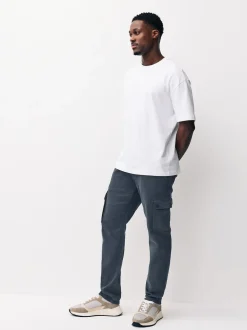 Bleu - Pantalon cargo coupe ajustée Motionflex stretch