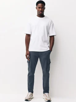 Bleu - Pantalon cargo coupe ajustée Motionflex stretch