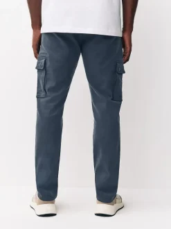 Bleu - Pantalon cargo coupe ajustée Motionflex stretch
