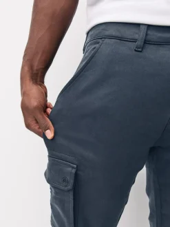 Bleu - Pantalon cargo coupe ajustée Motionflex stretch