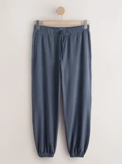 Bleu - Pantalon de jogging en polaire