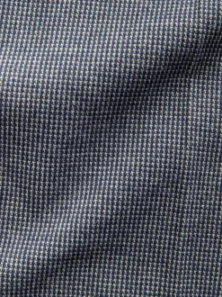 Bleu - Pantalons Coupe ajustée texturés à dos élastique extensible