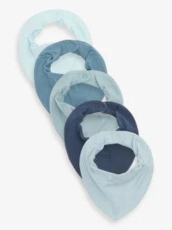 Bleu - 5{Paquet Dribble Bébé 100% Coton BIBS