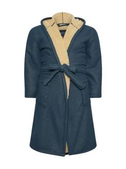 Bleu - Peignoir BadRhino Big & Tall gaufré en peau de mouton