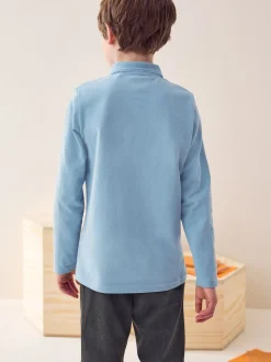 Bleu - Polo à manches longues pour l'école, lot de 2 (3-16ans)