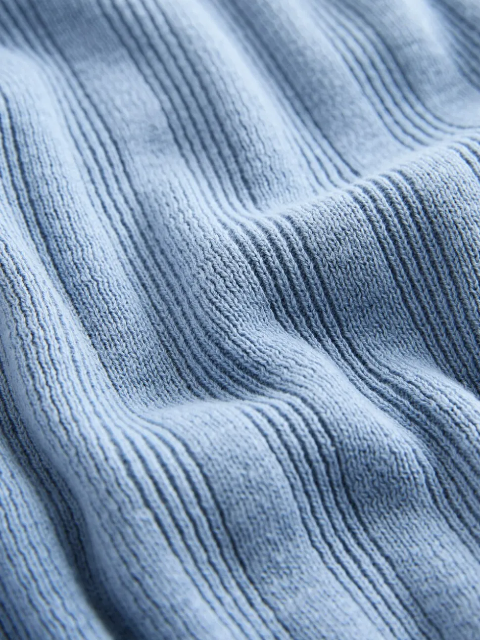 Bleu - Polo en maille à col boutonné (3-16ans)