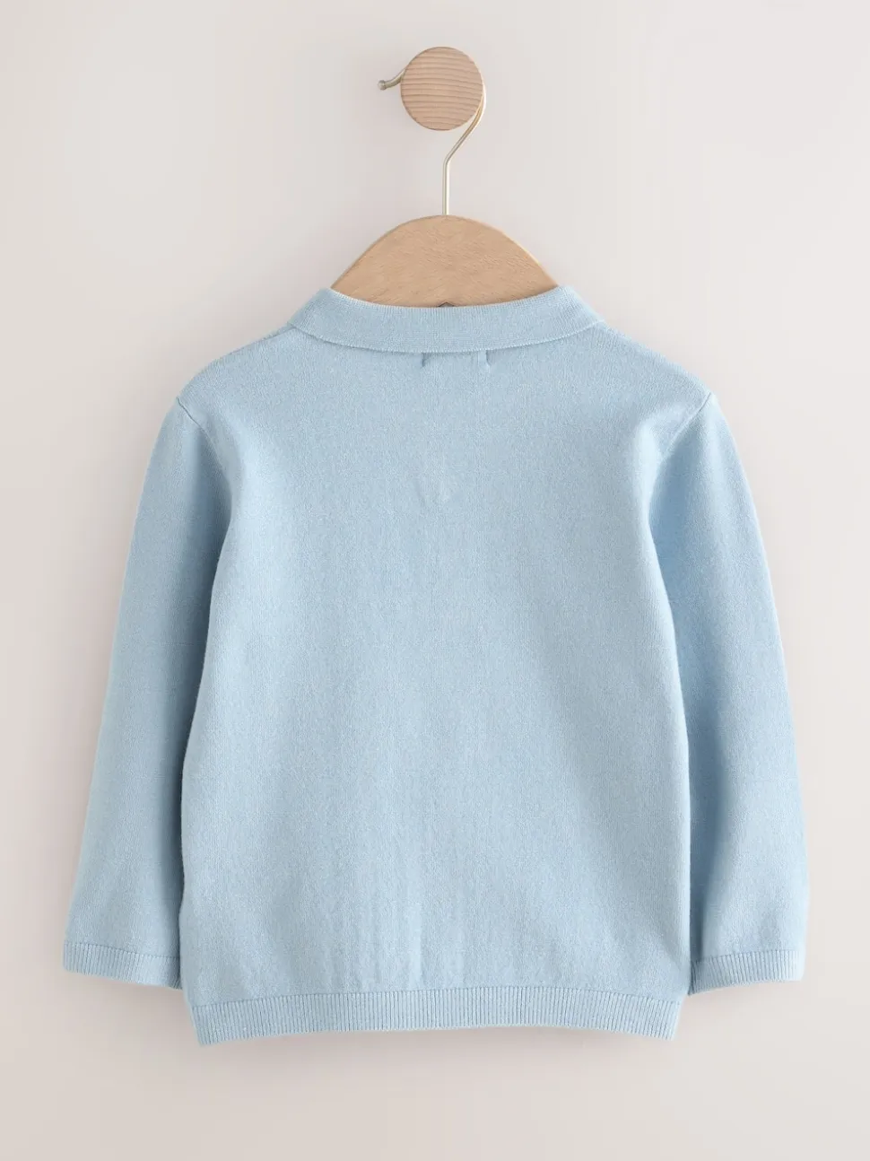 Bleu - Polo en maille torsadée (3mois à7ans)