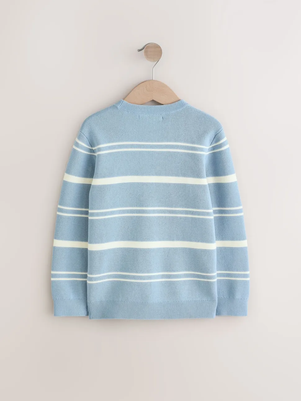 Bleu - Pull à Rayure Col Rayé 100% Coton (3-16ans)