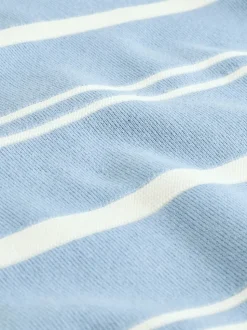 Bleu - Pull à Rayure Col Rayé 100% Coton (3-16ans)