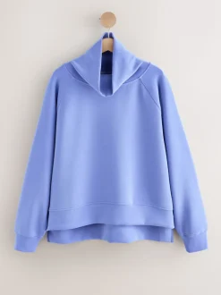 Bleu - Pull Active Modal super doux à col bénitier