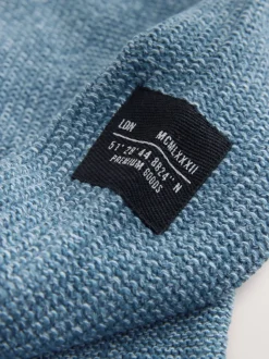 Bleu - Pull utilitaire en maille à col rond (3-16ans)