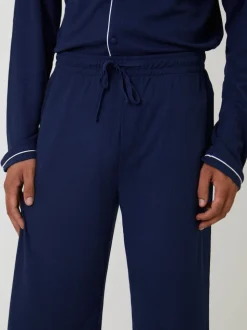 Bleu - Pyjama Loungeable gaufré traditionnel