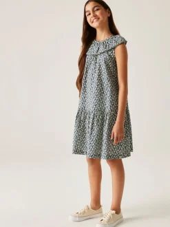 Bleu - Regatta Filles 100% Coton Orla Kiely Combinaison