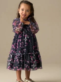 Bleu - Robe Angel & Rocket Cara en maille imprimée