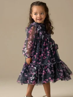 Bleu - Robe Angel & Rocket Cara en maille imprimée