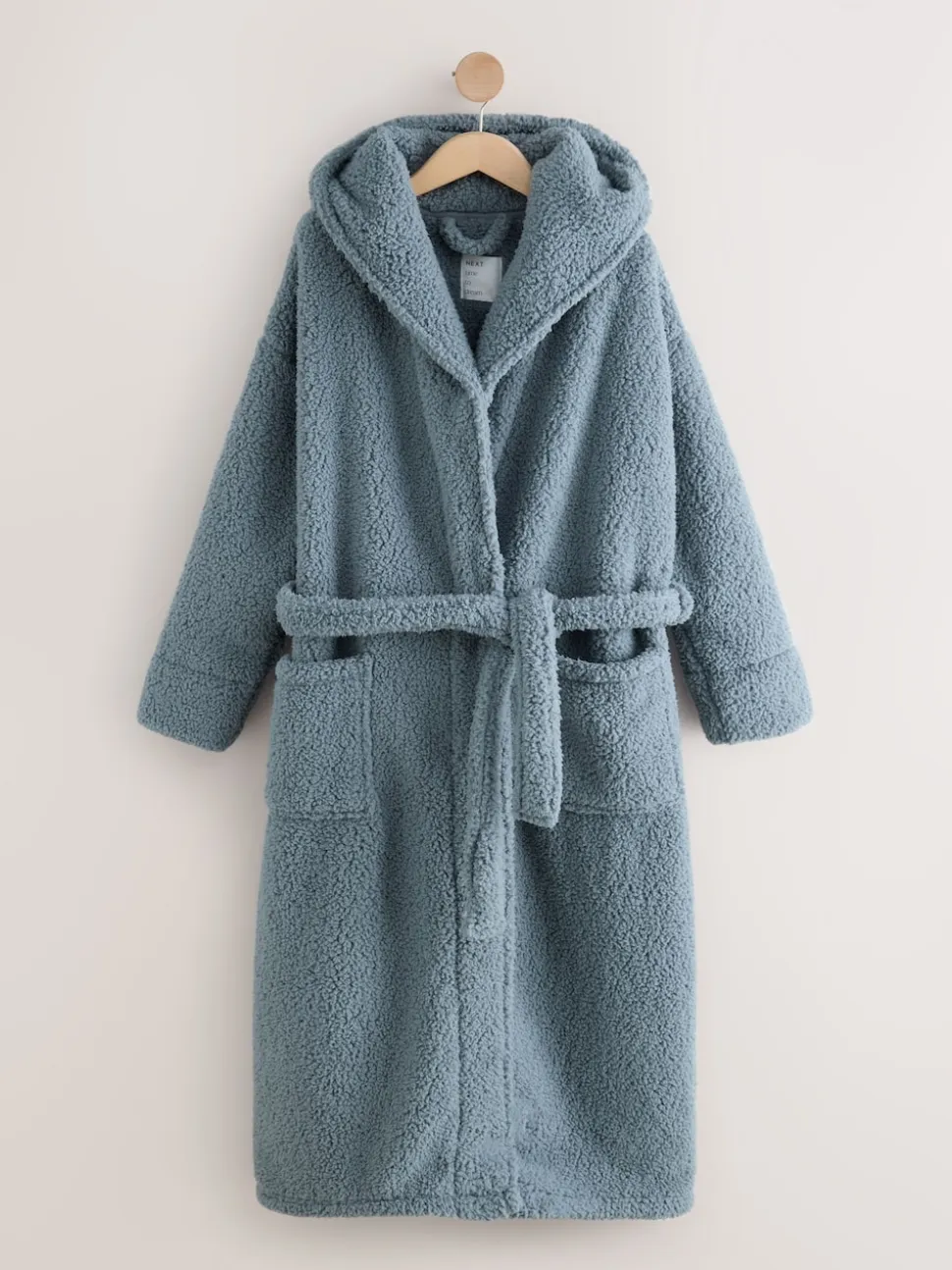 Bleu - Robe de chambre en peluche