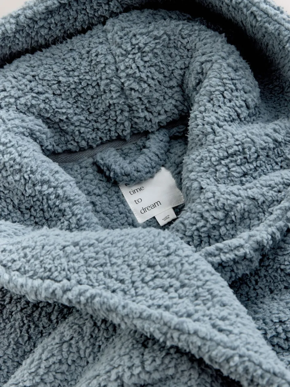 Bleu - Robe de chambre en peluche