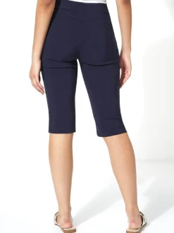 Bleu - Short Roman stretch longueur genoux