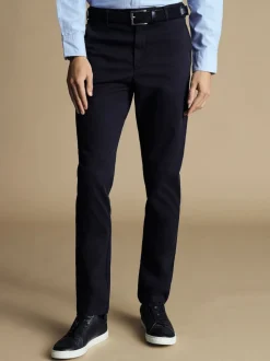 Bleu - Slim Fit (Slim Fit) - Chino Charles Tyrwhitt Français Slim Fit Ultimate sans fer