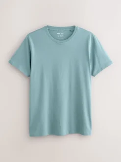 Bleu - Slim Fit (Slim Fit) - T-shirts de superposition en coton 100 %, lot de 5