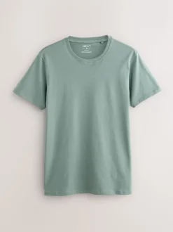 Bleu - Slim Fit (Slim Fit) - T-shirts de superposition en coton 100 %, lot de 5