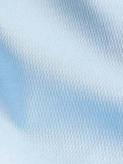 Bleu - Slim Fit (Slim Fit) - Chemise élégante texturée facile d’entretien à poignets simples