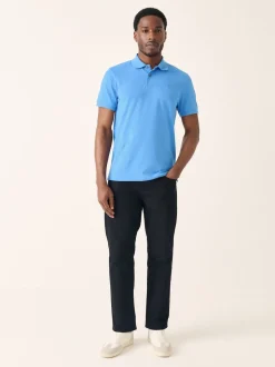 Bleu - Slim Fit (Slim Fit) - Polo Manches courtes Pique