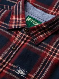 Bleu - Superdry Chemise Lumberjack en coton à manches longues