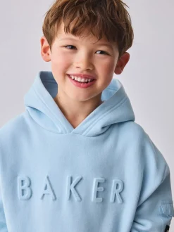 Bleu - Sweat à capuche Baker by Ted Baker oversize en relief