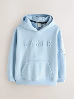 Bleu - Sweat à capuche Baker by Ted Baker oversize en relief