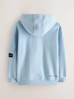 Bleu - Sweat à capuche Baker by Ted Baker oversize en relief