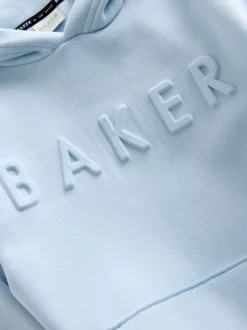 Bleu - Sweat à capuche Baker by Ted Baker oversize en relief