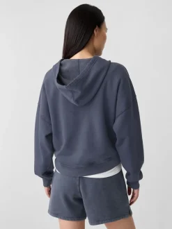 Bleu - Sweat à capuche Gap décontracté raccourci à mini logo