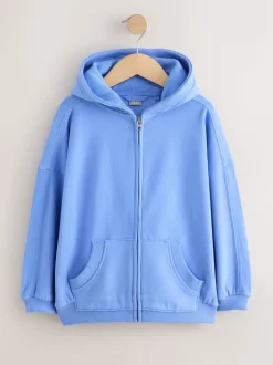 Bleu - Sweat à capuche zippé (3-16ans)