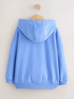 Bleu - Sweat à capuche zippé (3-16ans)